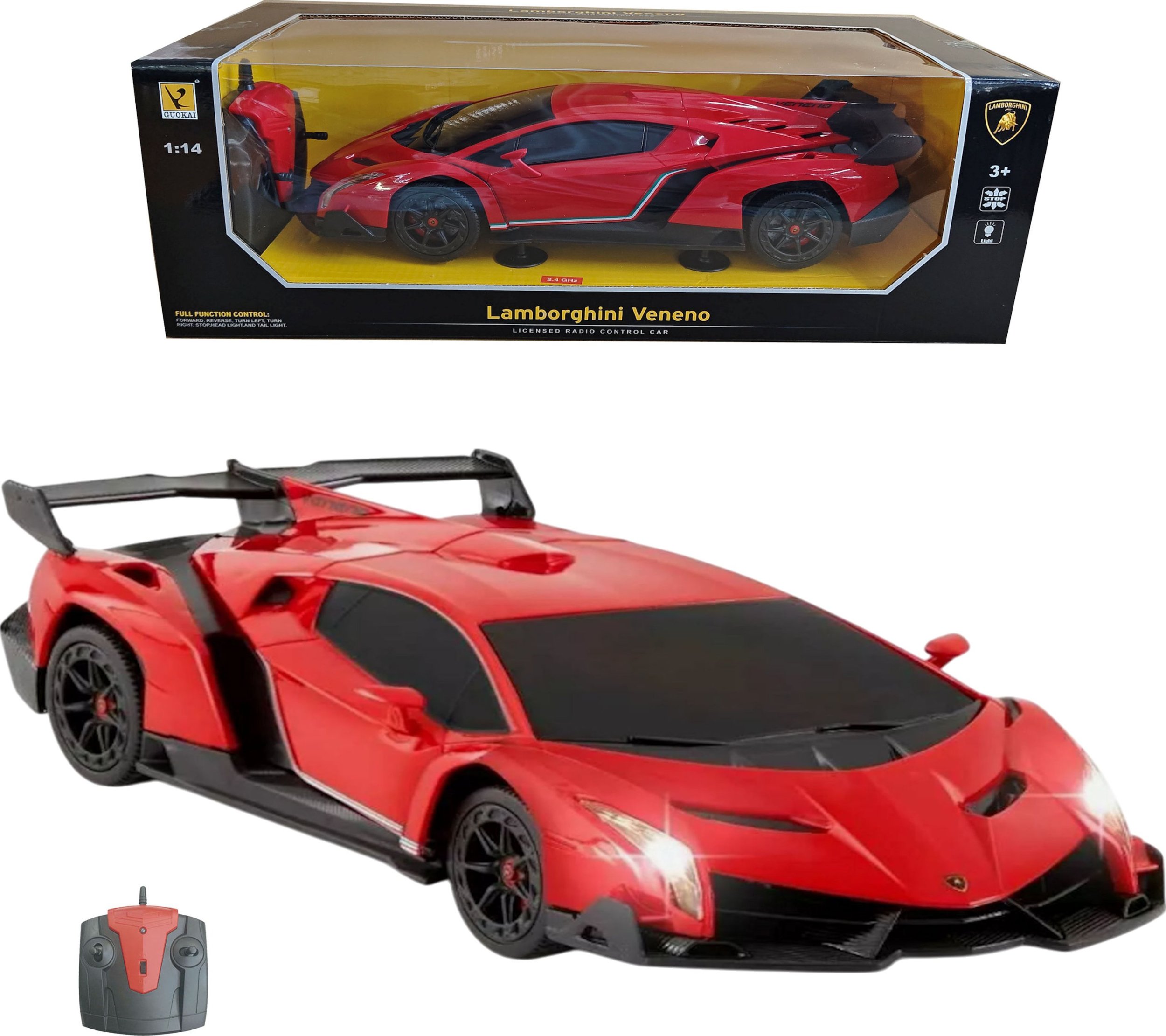 Coil Coil samochÓd zdalnie sterowany lamborghini rc 1:14 red
