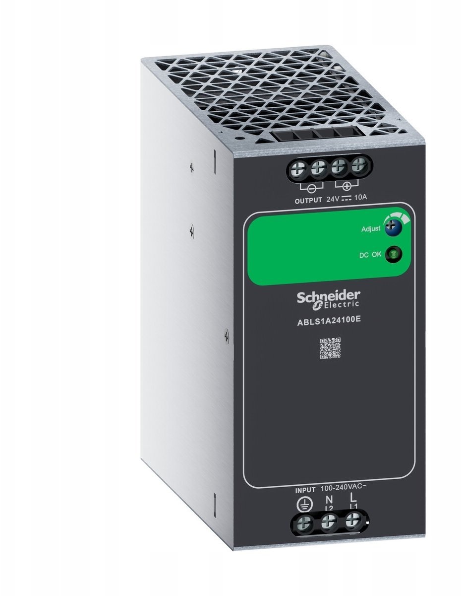 Jednofazowy zasilacz, zasilanie 100…240 V AC, wyjście 24 V DC, 240 W, DIN-rail, IP20, Easy Modicon ABL2, ABLS1A24100E