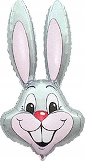 Balon foliowy Królik Szary na urodziny ZWIERZĄTKA