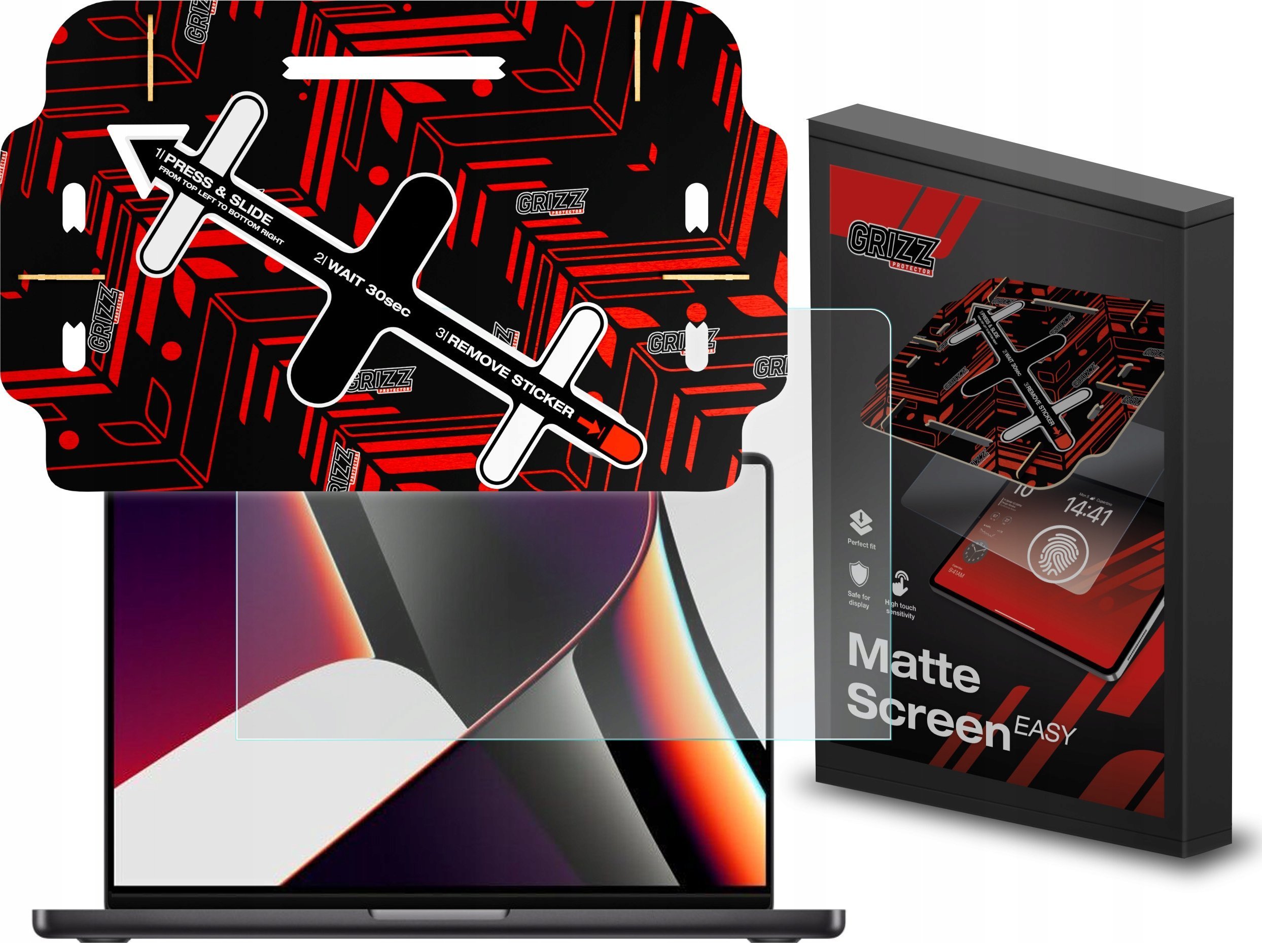 Filtr GrizzGlass Folia matowa MatteScreen Easy do Apple MacBook Pro 14" M4 2024