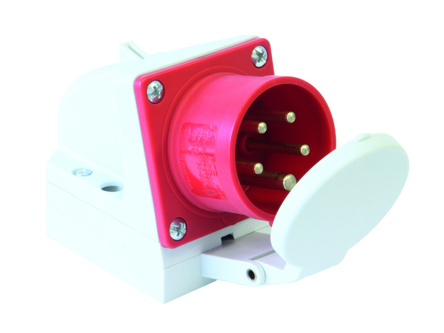 PCE Wtyczka odbiornikowa 5P 32A 400V czerwona IP44 - 525-6D