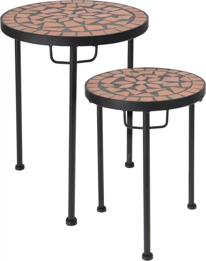 Elior Zestaw dwóch stolików z mozaikowym blatem - Tagis