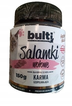 BULTI Salamki wołowe przysmak dla kota 150g