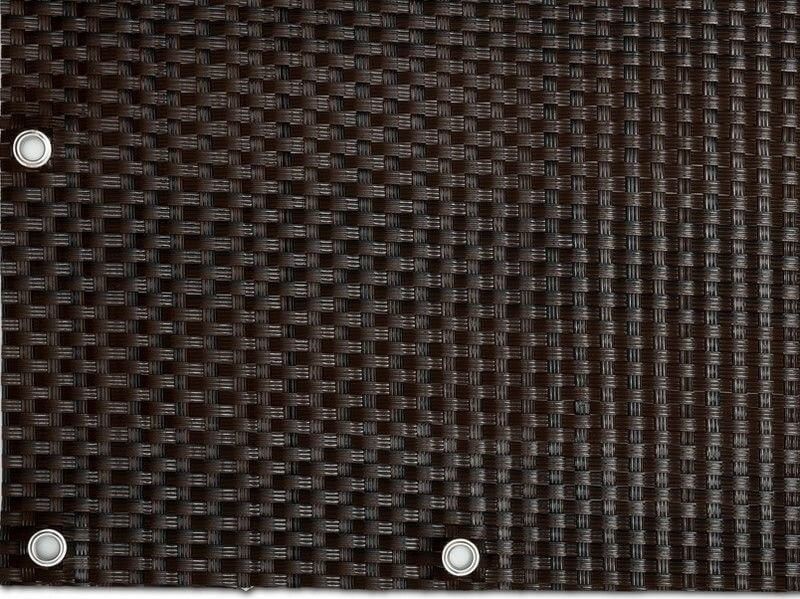 TechnoRattan Osłona Balkonowa oczkowana z TECHNORATTANU na WYMIAR (0,05m2) - Mix Brąz RD06