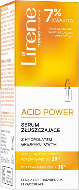 Lirene lirene serum złuszczające do twarzy acid power 30ml