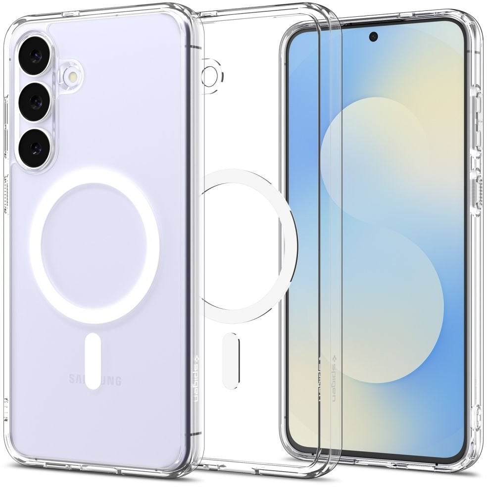 Spigen Ultra Hybrid Mag MagSafe - Etui do Samsung Galaxy S25 FE (Clear/White)