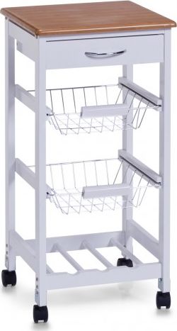 Zeller Zeller, Wózek kuchenny, 37.5x76x37.5cm, biały