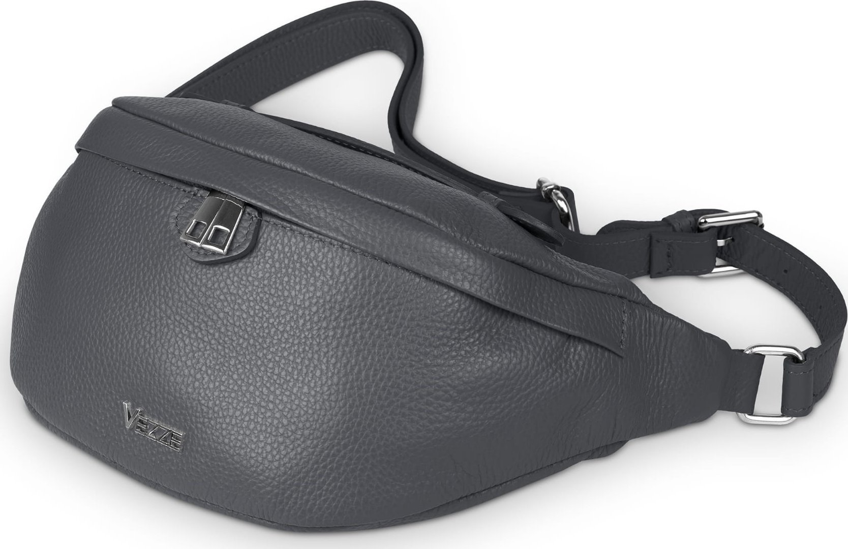 Vezze Saszetka Skórzana Vezze Pancia Grafitowa