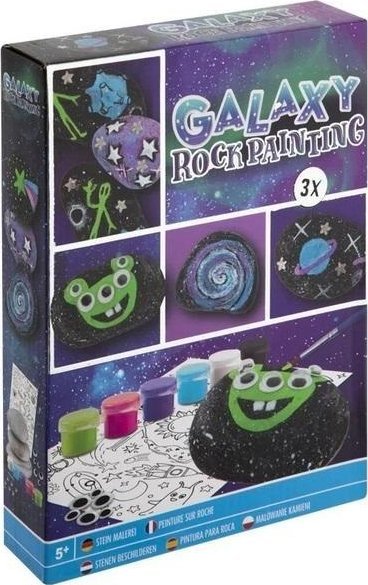 Galaxy Rock Painting 3 kamienie