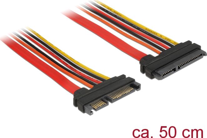 Delock SATA 22-pin - SATA 22-pin, 0.5m, Wielokolorowy (84920)