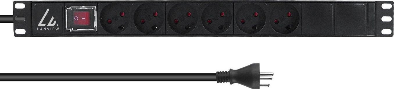 Listwa zasilająca Lanview 19'' rack mount power strip,