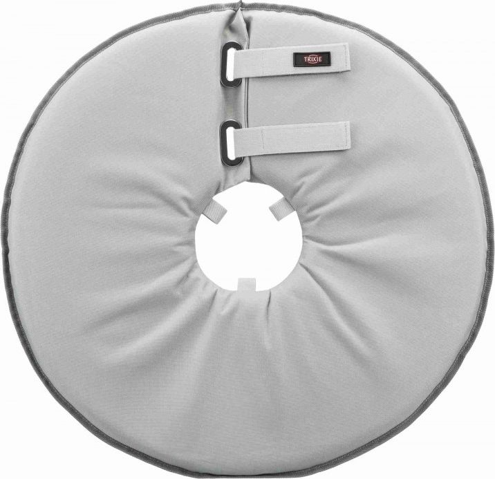 Trixie Kołnierz ochronny, M:38-42cm/21,5cm, szary