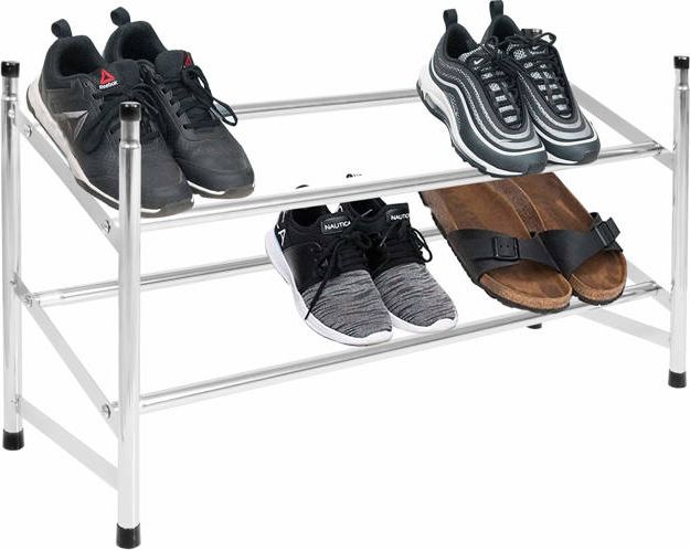 Springos Regał na buty 62-115cm półka rozsuwana chrom UNIWERSALNY
