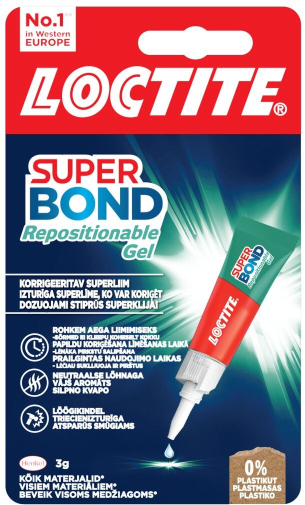 GLUE LOCTITE SUP BOND REPOSITIONABLE 3G