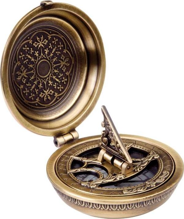 Giftdeco Urania prioprita - kompas mosiężny z zegarem słonecznym