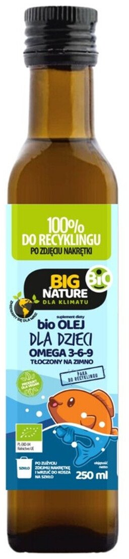 Big Nature Omega 3-6-9 olej dla dzieci tłoczony na zimno 250ml