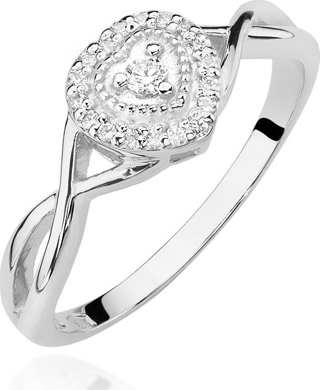 Best Diamonds złoty pierścionek z brylantem 0.13ct 13