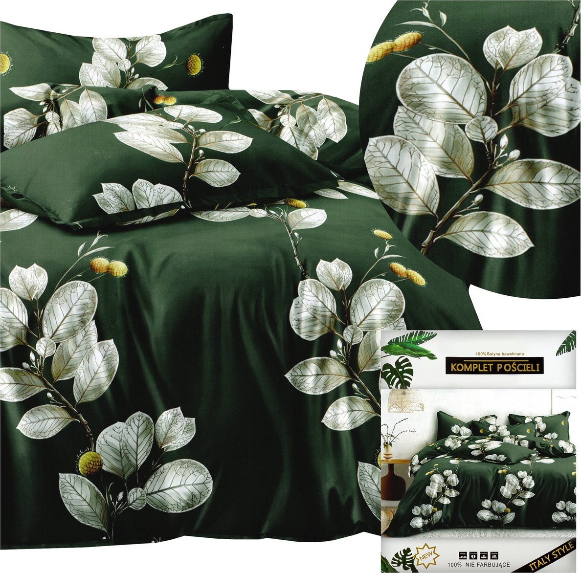 LOZKOHOLICY.PL Sp.z o.o. Sp. K. Pościel 160 x 200 4cz Satynowa Dalwin 985