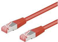 patchcord S/FTP, Cat6, 0.5m, czerwony
