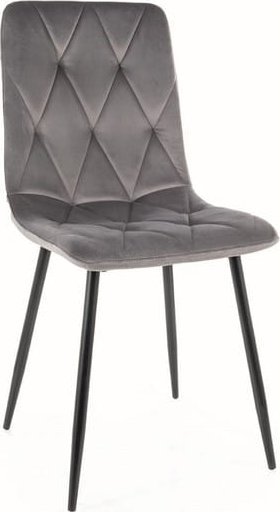 Signal Krzesło TOM VELVET szare SIGNAL