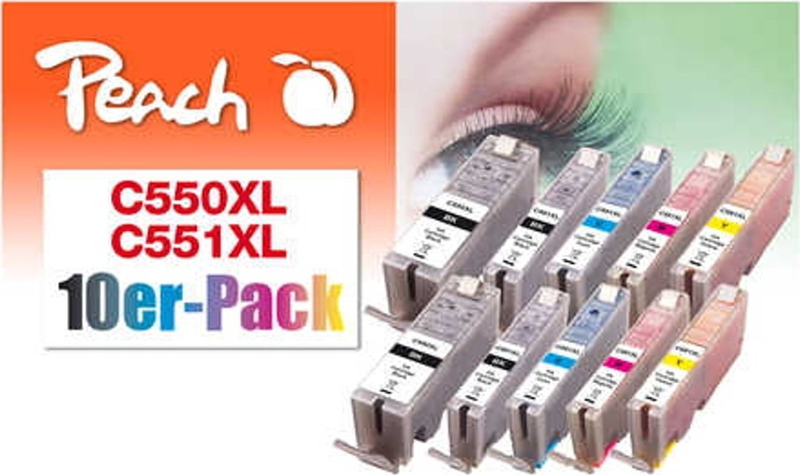 Peach Peach PI100-310 nabój z tuszem Czarny, Cyjan, Purpurowy, Żółty