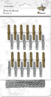 Titanum Klamerki drewniane 24szt