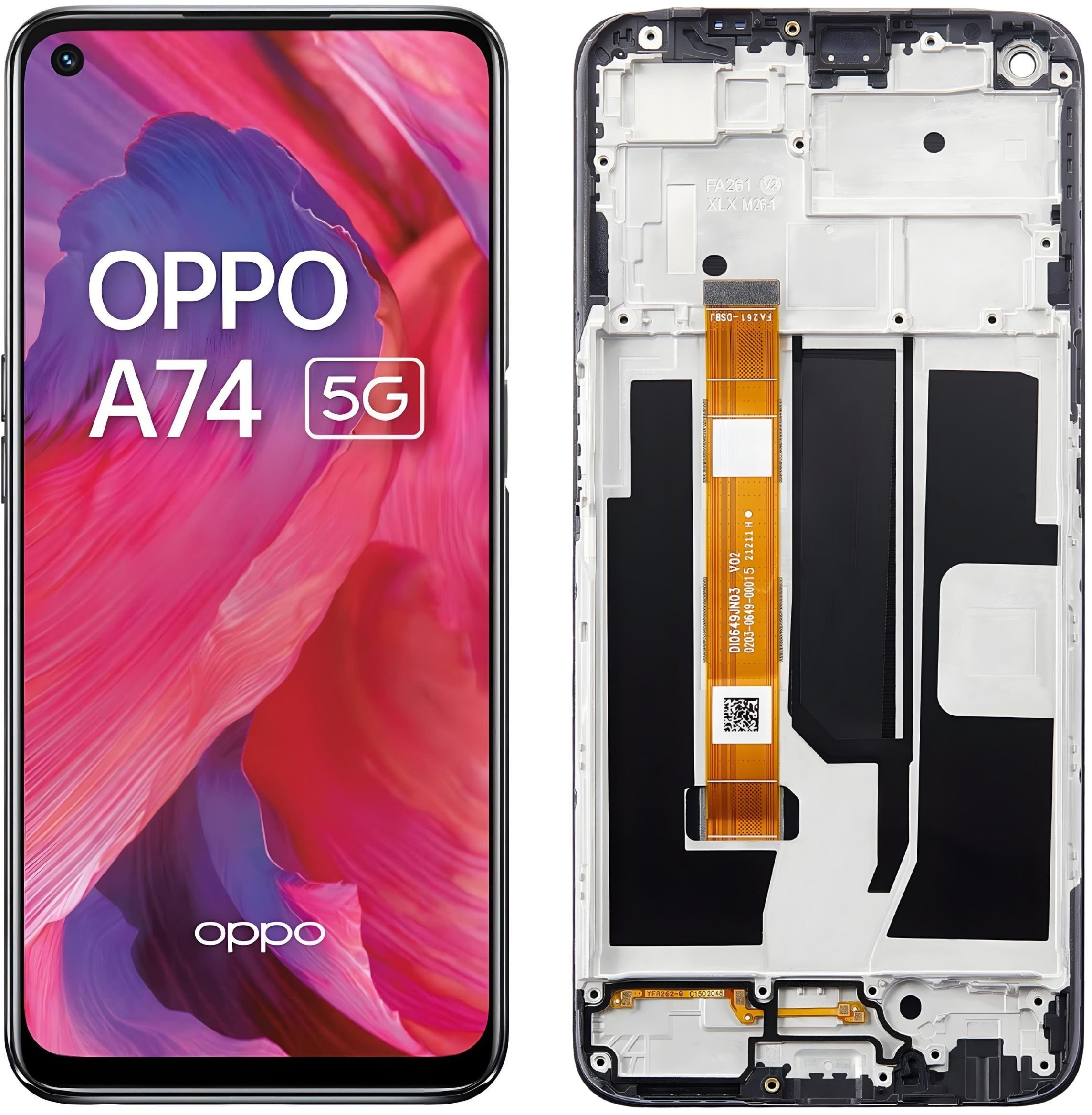Wyświetlacz do Oppo A74 5G LCD CPH2197 Ekran Ramka