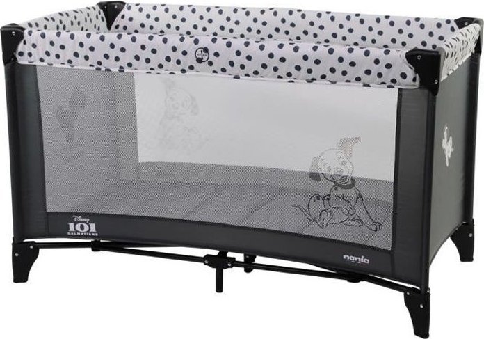 Nania Nania - Lózeczko dzieciece SODA - latwe do zlozenia - Od urodzenia do 15 kg - Torba transportowa - 101 Dalmatynczyków