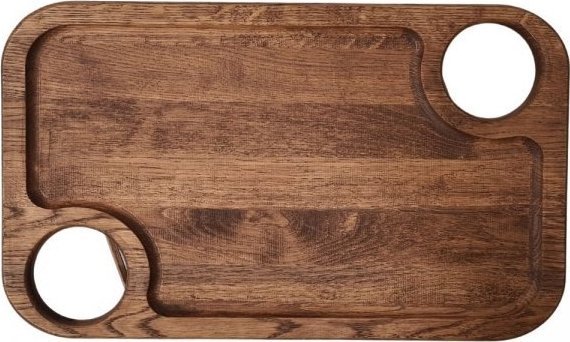 Dębowy stoliczek śniadaniowy, taca nr1 ciemny dąb