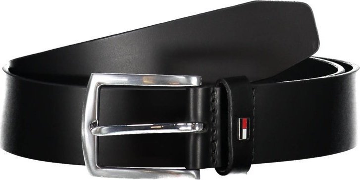 Tommy Hilfiger CZARNY MĘSKI SKÓRZANY PASEK TOMMY HILFIGER 105