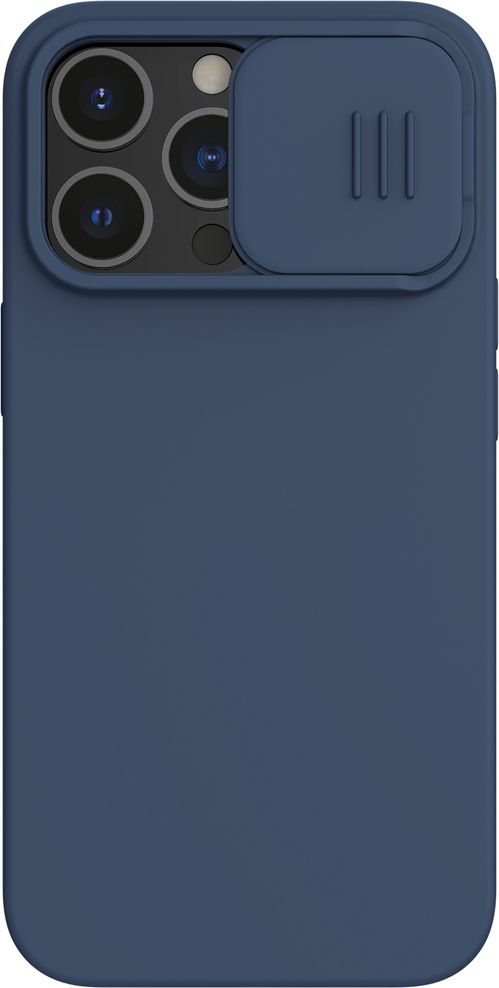 Nillkin Nillkin CamShield Silky Silicone Case etui pokrowiec z osłoną na aparat do iPhone 13 Pro niebieski