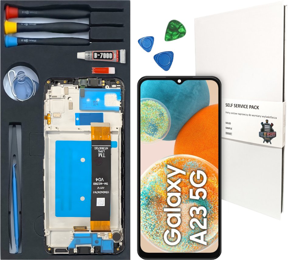 WYŚWIETLACZ LCD DO SAMSUNG GALAXY A23 5G ORYGINAŁ RAMKA ZESTAW WYMIANA WYŚWIETLACZA