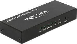 Delock PRZEŁĄCZNIK SPLITTER HDMI 1 NADAJNIK->4 ODBIORNIKI ULTRA HD 4K - 18684