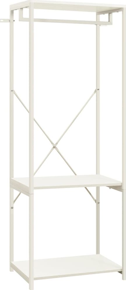 vidaXL Szafa garderobiana, biała, 60x40x167 cm, metal i płyta wiórowa