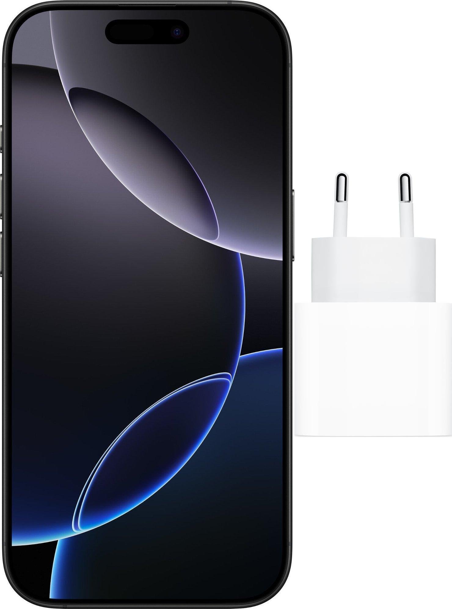 Smartfon Apple iPhone 16 Pro 128GB Black Titanium (MYND3) z ładowarką