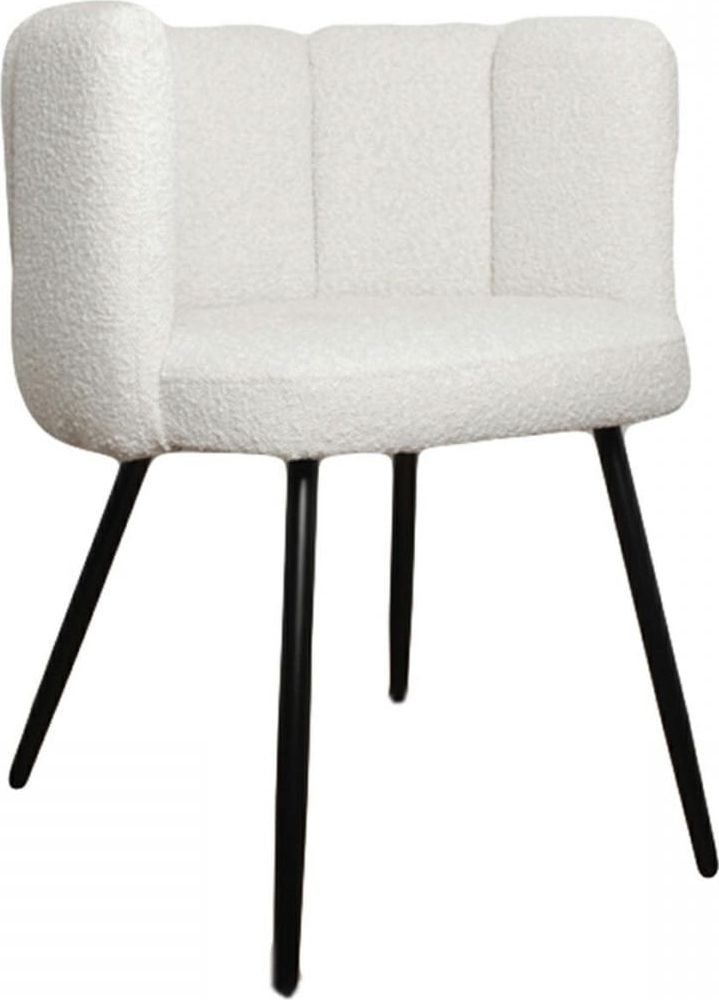 Intesi Krzesło Paume białe tkanina teddy bear