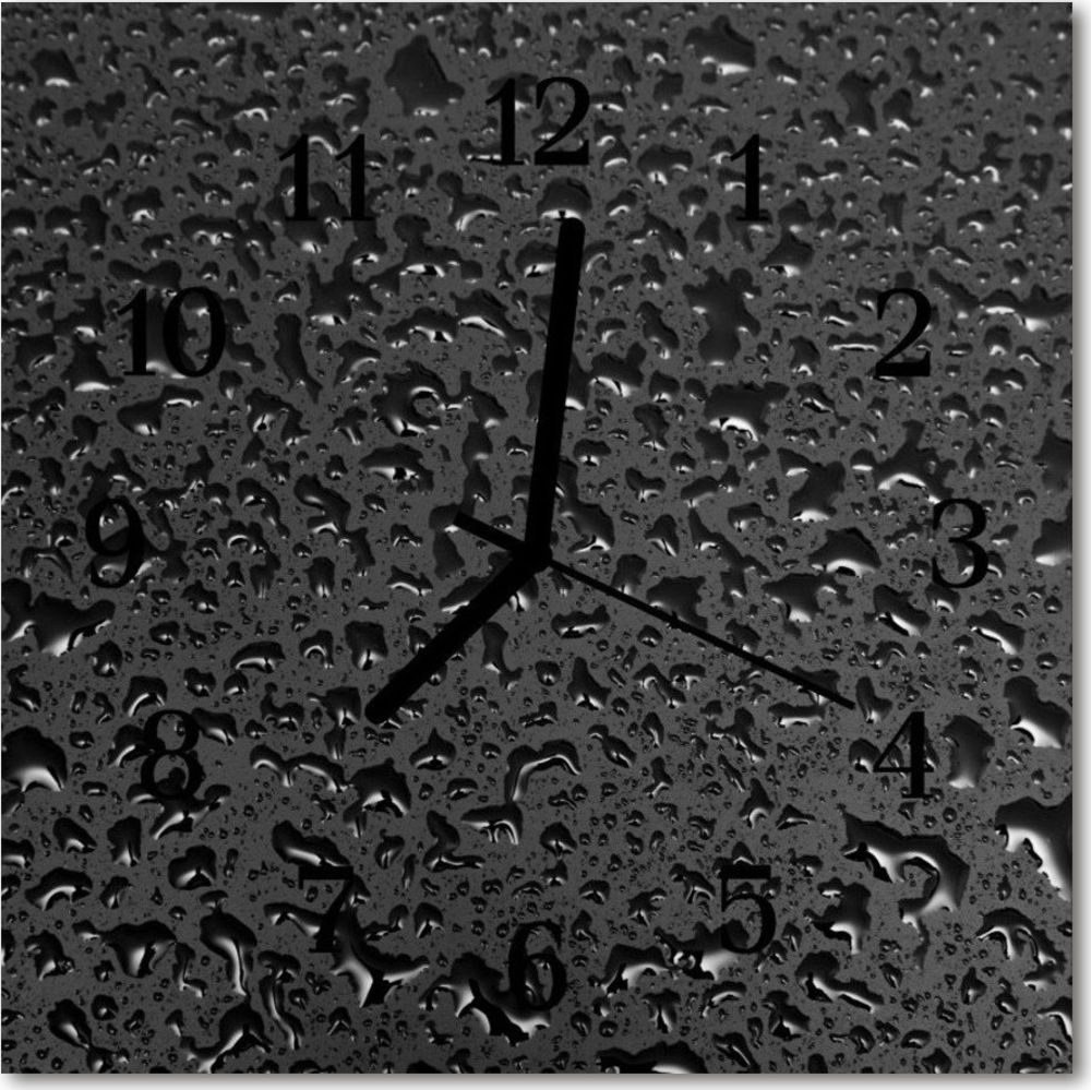 Tulup Zegar ścienny kwadrat Krople wody 30x30 cm -41029273