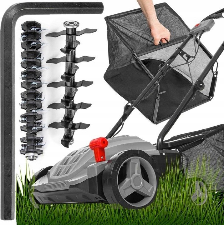 Lehmann AERATOR WERTYKULATOR ELEKTRYCZNY KANWOD DO TRAWY REGULACJA Z KOSZEM 2500W