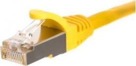 NetRack Patchcord RJ45, Netrack osłonka zalewana, kat. 5e FTP/STP, 15m żółty