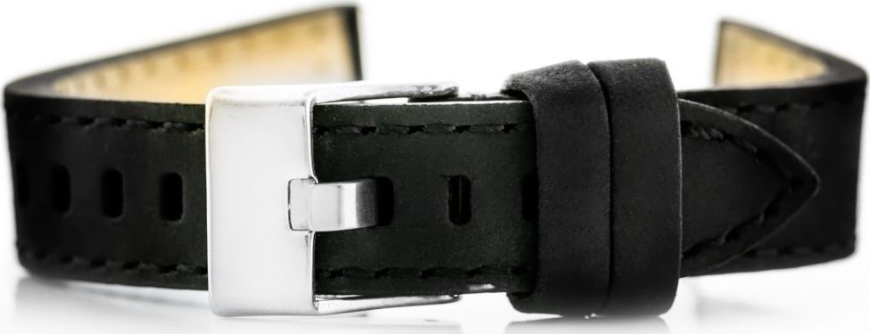 Pacific Pasek skórzany do zegarka W25 - czarny - 24mm uniwersalny