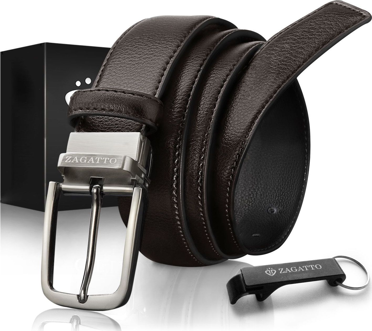 Zagatto Zagatto pasek skrzany mski ZG-5030