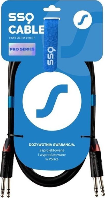 Kabel SSQ SSQ JSJS2 PRO - 2x jack stereo 6,3mm - 2x jack stereo 6,3mm NEUTRIK