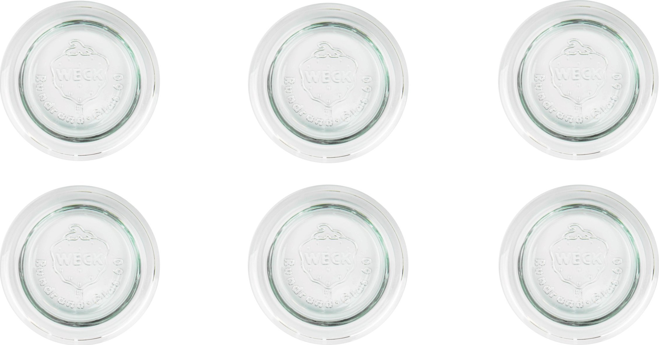 Jata Zestaw Wieczek WECK Słoików Karafek Szklane średnica 60 mm 6 sztuk