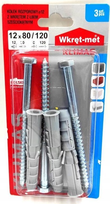 Wkręt-met BLI KOŁ.ROZ.Z ŁBEM SZEŚĆ. 12X120 kod:BK-