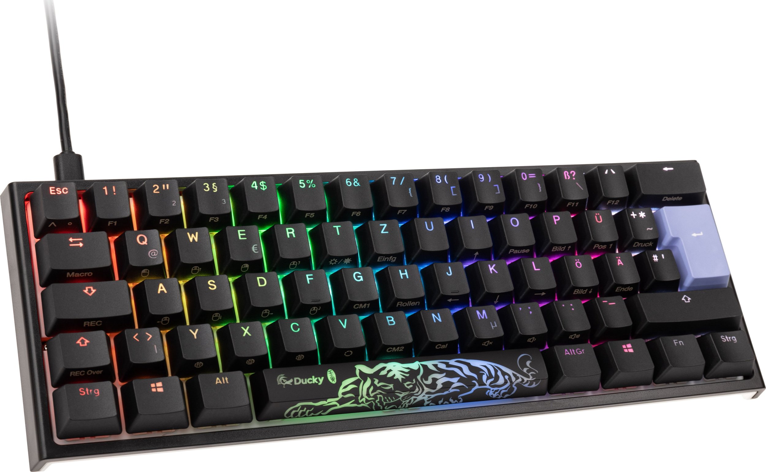 Klawiatura Ducky Ducky One 2 Pro Mini Gaming Tastatur, RGB LED - Cherry Silent Red