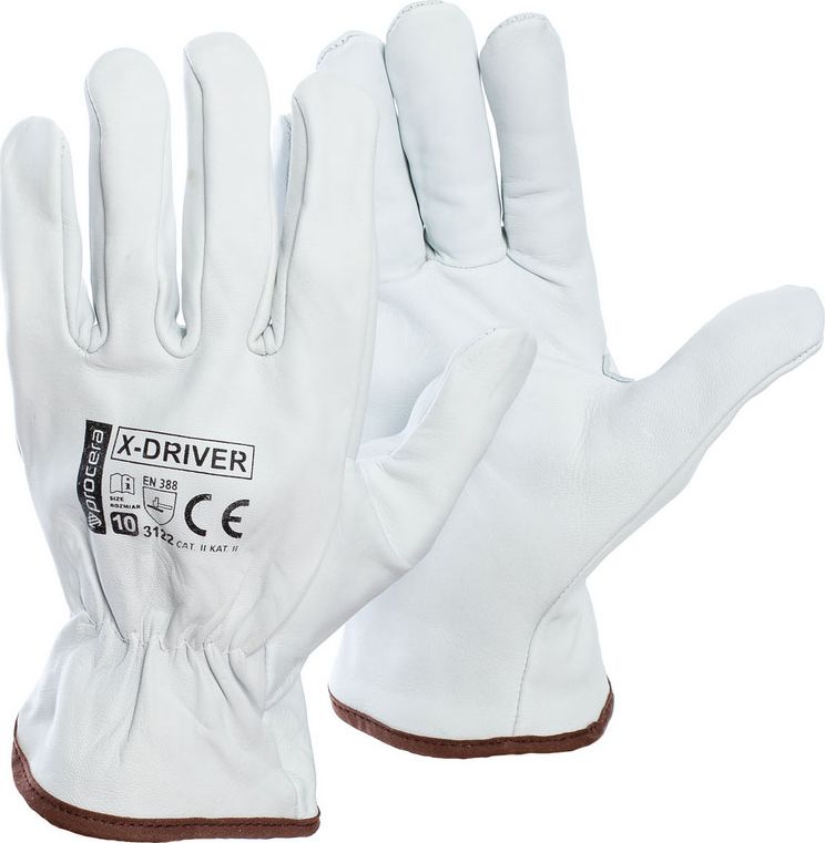 Portwest X-Driver Rękawice Robocze Całoskórzane Kozie 10