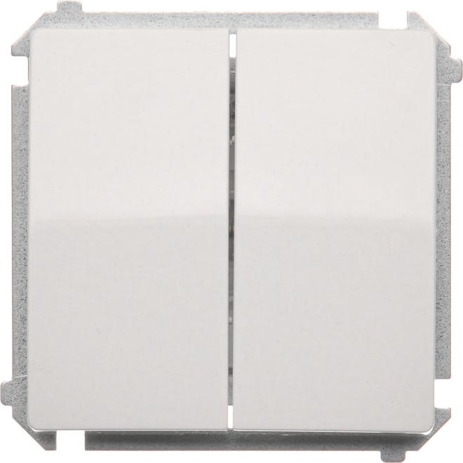 Kontakt-Simon Łącznik schodowy podświetlany biały - BMW6/2L.01/11