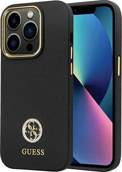 Guess Guess GUHCP14XM4DGPK iPhone 14 Pro Max 6,7" czarny/black hardcase Silicone Logo Strass 4G