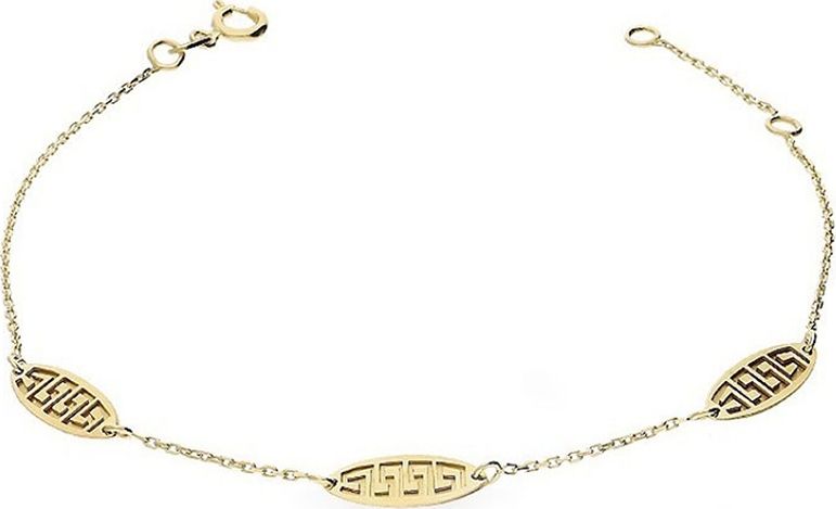 Lovrin ZŁOTA BRANSOLETKA 333 Z BLASZKAMI GRECKI WZÓR