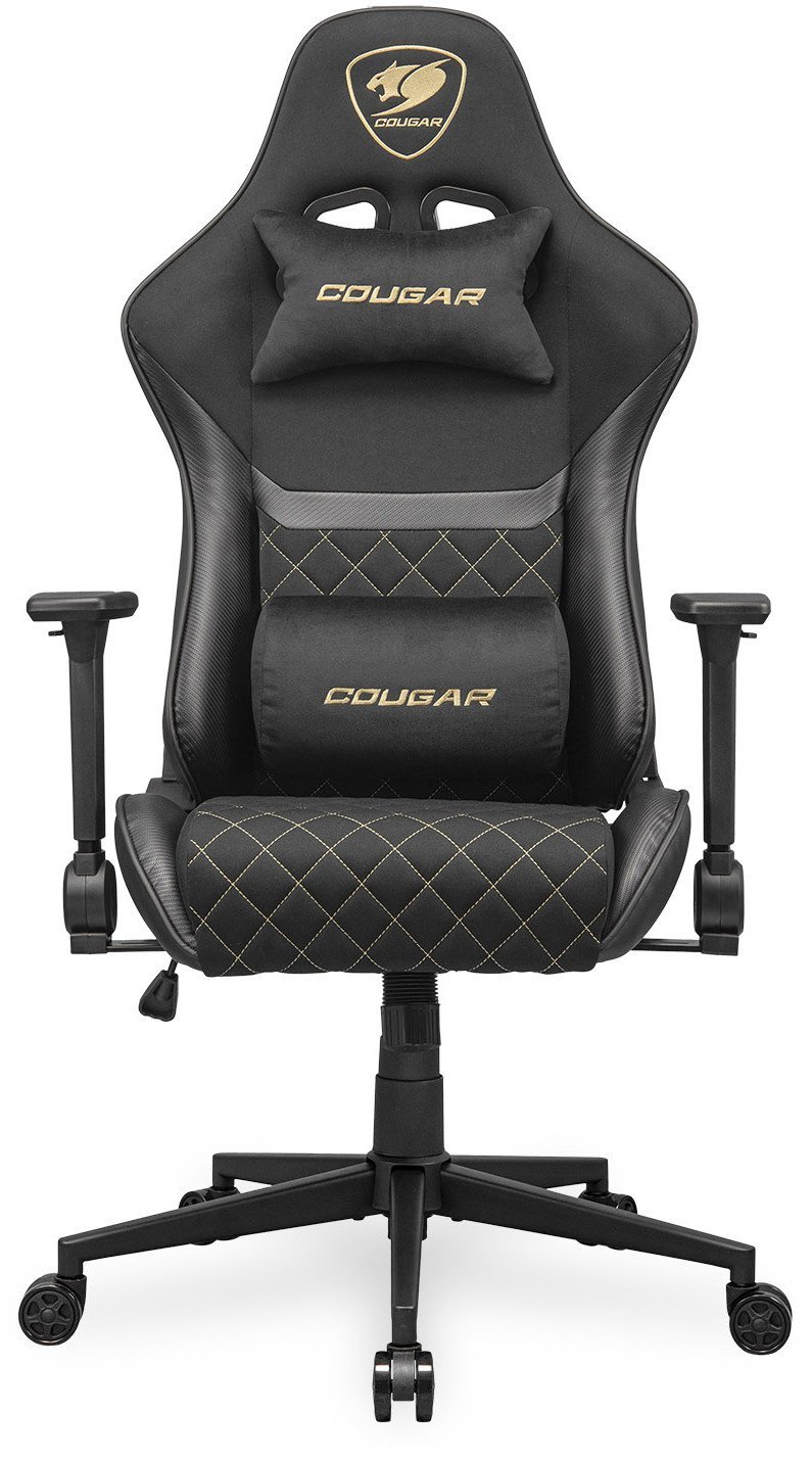 COUGAR Gaming-Stuhl Armor One V2 Gold F, PVC/Stoff, Schwarz